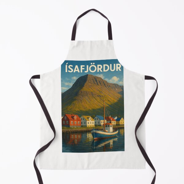 Item preview, Ísafjörður Harbor with Mountain Backdrop, Iceland designed and sold by Places On Earth.