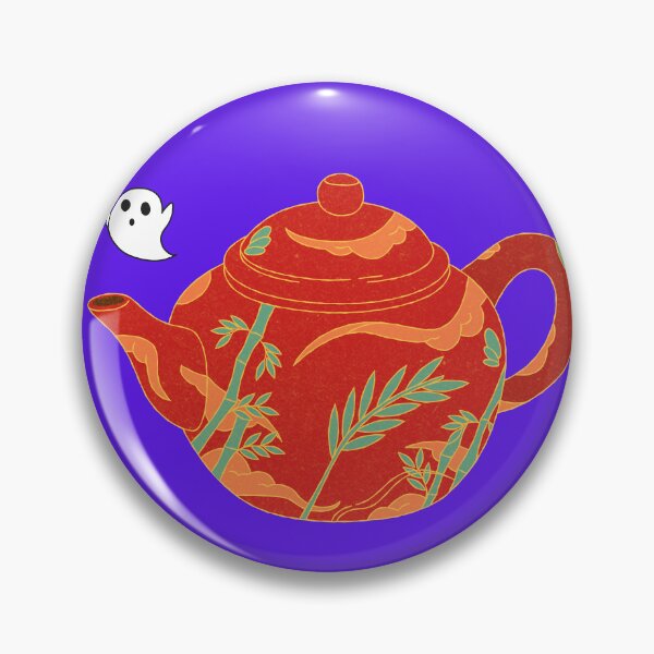 Item preview, Whimsical Red Teapot with Cute Ghost designed and sold by Diclebaybas.