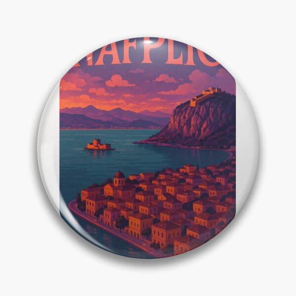 Item preview, Nafplio Coastline and Acronauplia at Dusk, Greece designed and sold by Places On Earth.