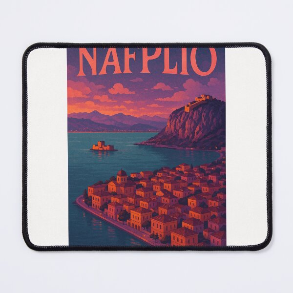 Item preview, Nafplio Coastline and Acronauplia at Dusk, Greece designed and sold by Places On Earth.