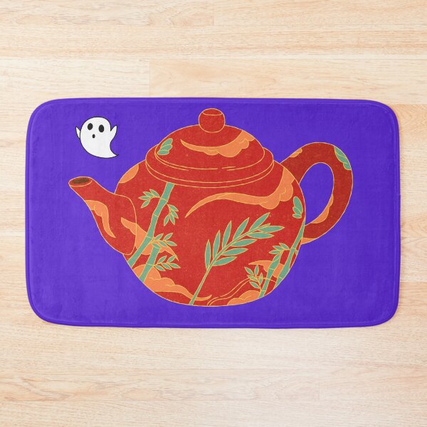 Item preview, Whimsical Red Teapot with Cute Ghost designed and sold by Diclebaybas.