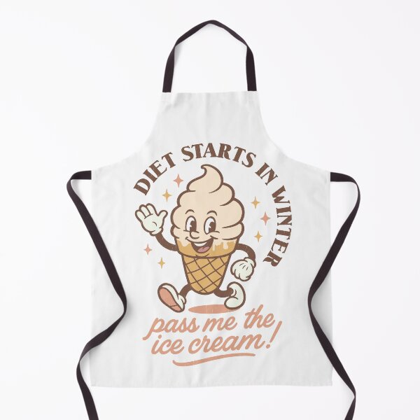 Item preview, Funny Diet Starts in Winter Ice Cream Lover Retro Style Graphic designed and sold by zakugan.