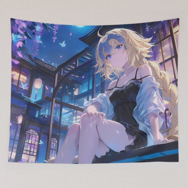 Item preview, dArc Jeanne d’Arc Fate Grand Order Game Boardwalk Moonlight Wisteria designed and sold by earlobejerk.