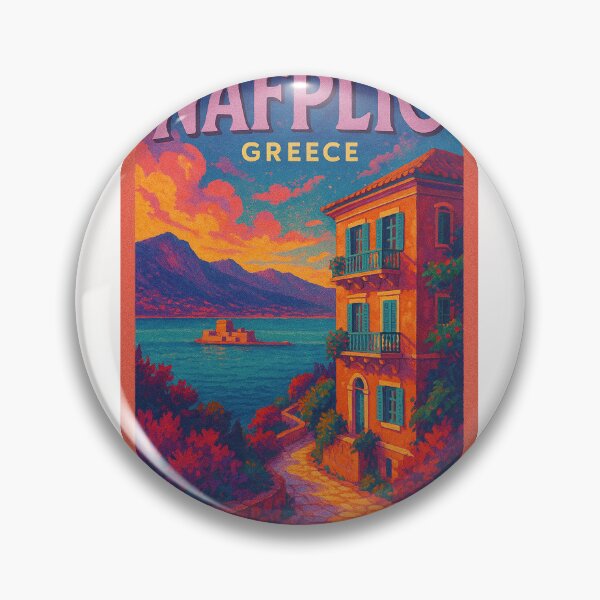 Item preview, Nafplio Seafront with Bourtzi and Peloponnesian Hills designed and sold by Places On Earth.