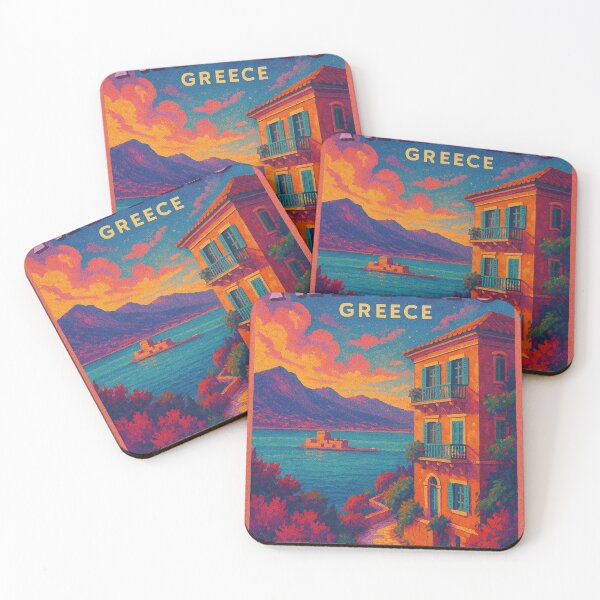 Item preview, Nafplio Seafront with Bourtzi and Peloponnesian Hills designed and sold by Places On Earth.