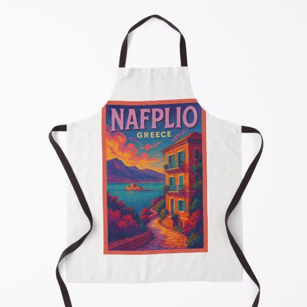 Item preview, Nafplio Seafront with Bourtzi and Peloponnesian Hills designed and sold by Places On Earth.