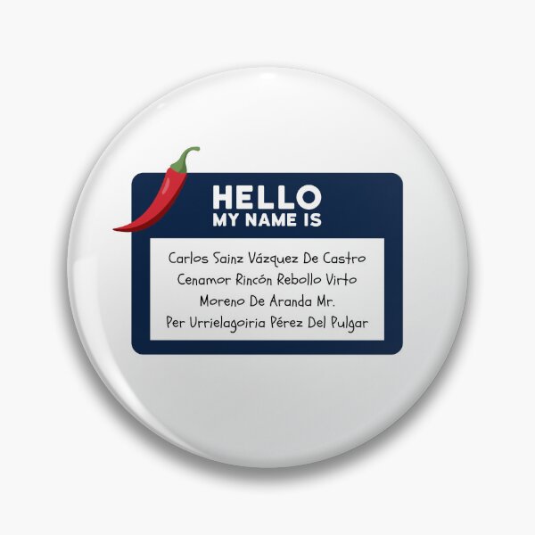 Item preview, Carlos Sainz Jr. F1 Driver Williams Ferrari Full Name Tag designed and sold by heyhuecreatives.