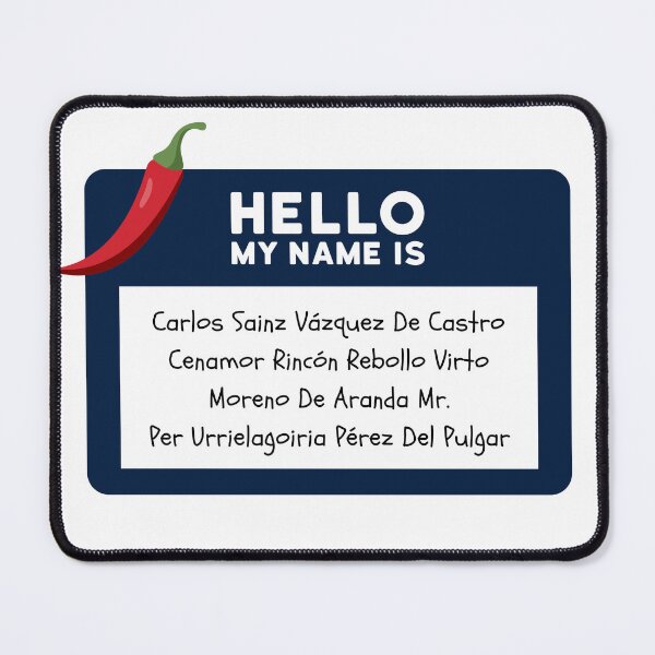 Item preview, Carlos Sainz Jr. F1 Driver Williams Ferrari Full Name Tag designed and sold by heyhuecreatives.
