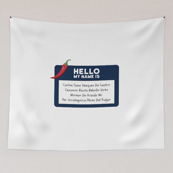 Item preview, Carlos Sainz Jr. F1 Driver Williams Ferrari Full Name Tag designed and sold by heyhuecreatives.