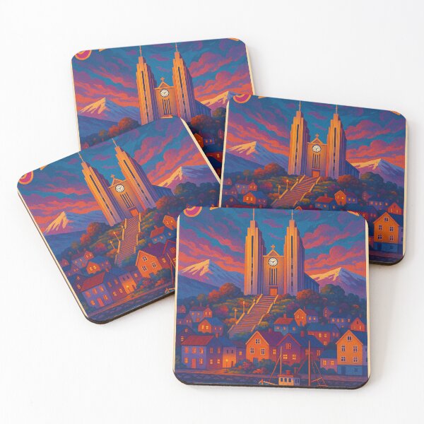 Item preview, Akureyri Church Overlooking Eyjafjörður, Iceland designed and sold by Places On Earth.
