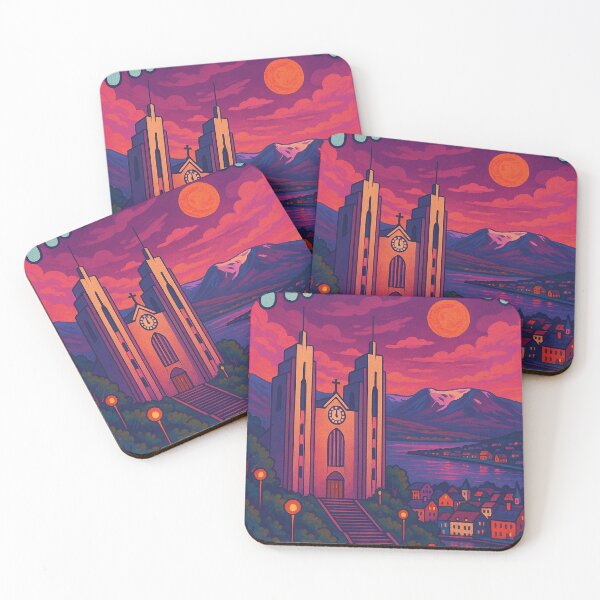 Item preview, Akureyri Cathedral with Arctic Sky, Iceland designed and sold by Places On Earth.