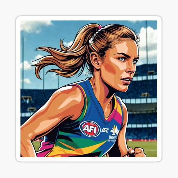 Item preview, Female Australian football player designed and sold by Koko Doko.