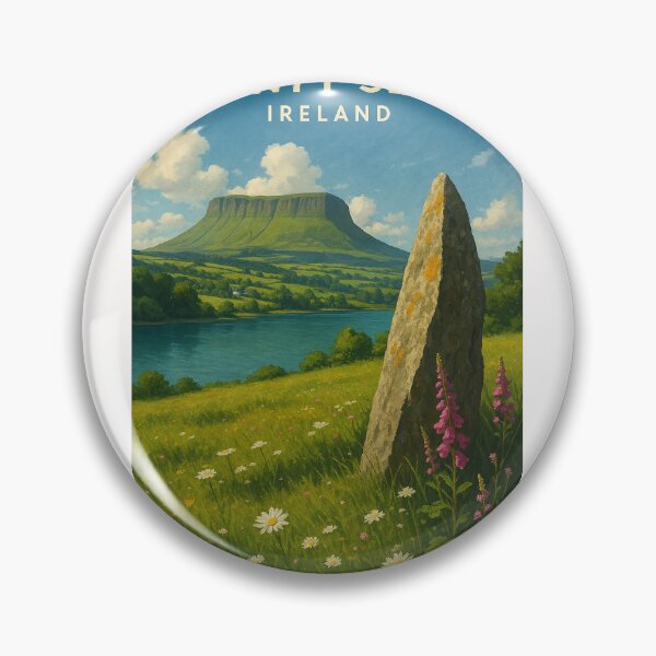 Item preview, Benbulbin and Ancient Stone in County Sligo, Ireland designed and sold by Places On Earth.