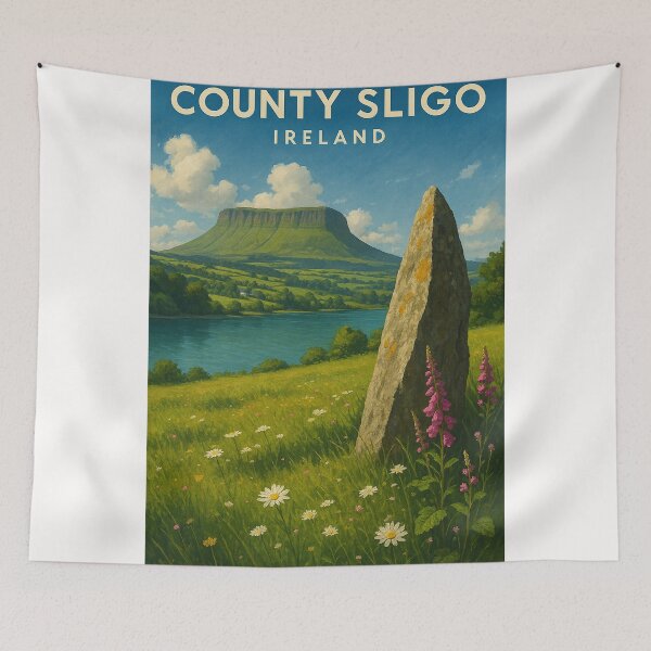Item preview, Benbulbin and Ancient Stone in County Sligo, Ireland designed and sold by Places On Earth.