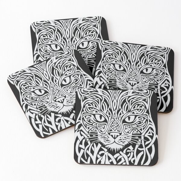 Item preview, Celtic knotwork cat designed and sold by tatadonets.