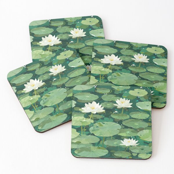 Item preview, Green Lily Pads, Serene Pond designed and sold by CoolPixels.