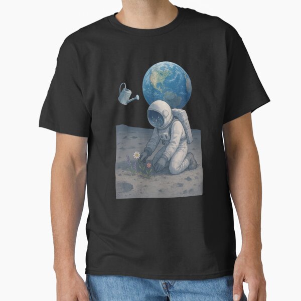 Item preview, Astronaut’s Garden – Space & Nature Dreamscape Illustration designed and sold by Napini.