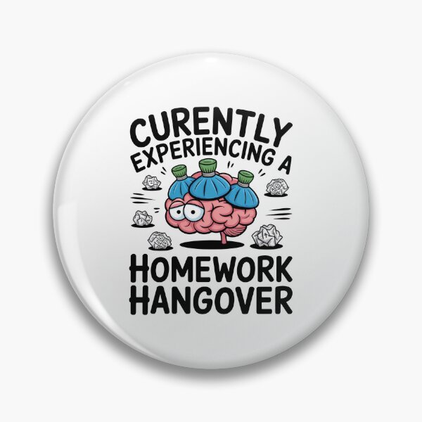Item preview, Funny Brain Homework Hangover School Student Gift designed and sold by MonkiFlipp.