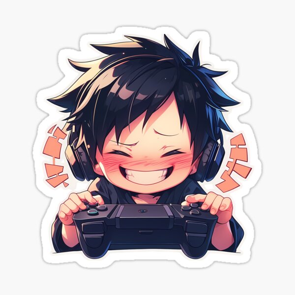 Aperçu de l'œuvre Izaya Orihara Durarara Anime Chibi Gaming Joyful Headphones créée et vendue par earlobejerk.