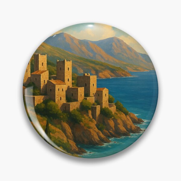 Item preview, Traditional Stone Towers of Mani Peninsula, Greece designed and sold by Aryabek.