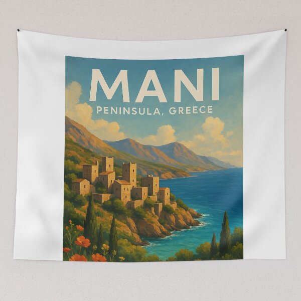 Item preview, Traditional Stone Towers of Mani Peninsula, Greece designed and sold by Aryabek.