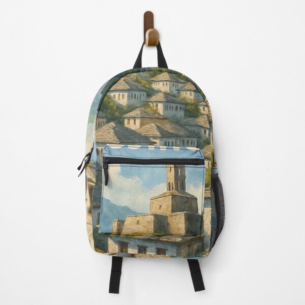 Item preview, Gjirokastër Fortress Above Historic Albanian Townscape designed and sold by Aryabek.
