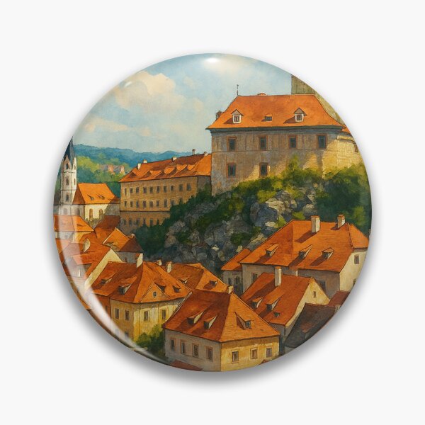 Item preview, Český Krumlov Tower Above Vltava River, Czech Republic designed and sold by Aryabek.
