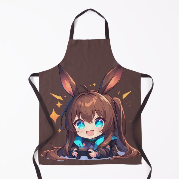 Artikelvorschau, Prelude Dawn Amiya Arknights Spiel Chibi Gaming Joyful Bunny Ohren Controller entworfen und verkauft von earlobejerk.