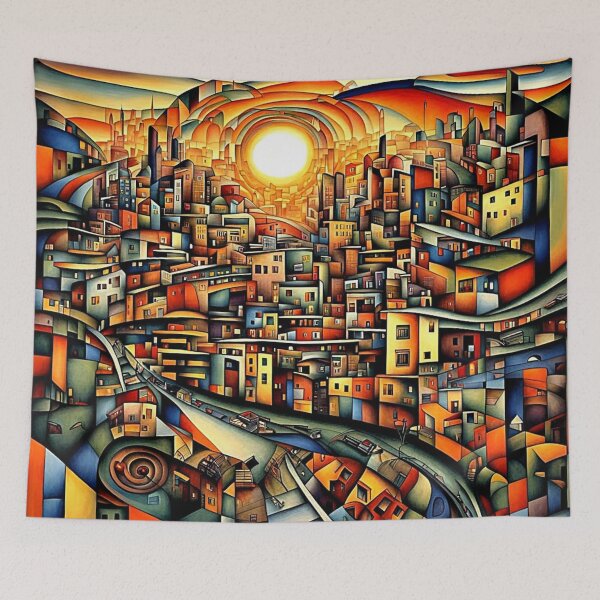 Item preview, Conurbation at sunset 5 designed and sold by George Hutton Hunter.