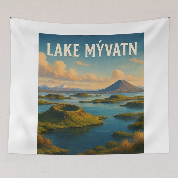 Item preview, Lake Mývatn and Crater Ring Landscape, Iceland designed and sold by Aryabek.