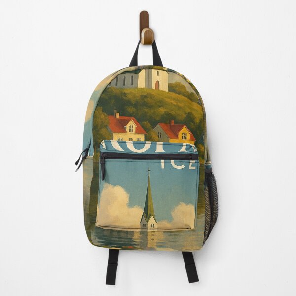 Item preview, Kópavogur Church and Colorful Lakeside Homes, Iceland designed and sold by Aryabek.