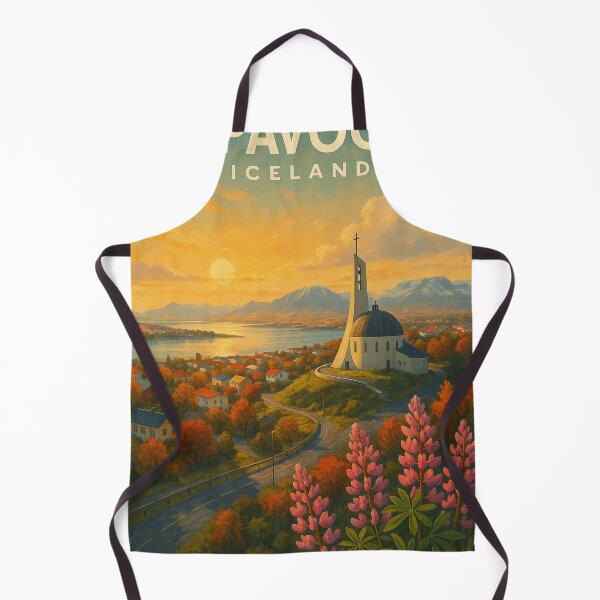 Item preview, Kópavogskirkja and Sunset Over Capital Region, Iceland designed and sold by Aryabek.