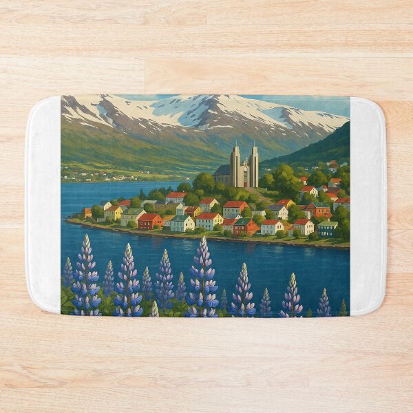 Item preview, Akureyri Coastline and Eyjafjörður Fjord, Iceland designed and sold by Aryabek.