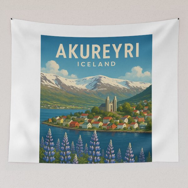 Item preview, Akureyri Coastline and Eyjafjörður Fjord, Iceland designed and sold by Aryabek.