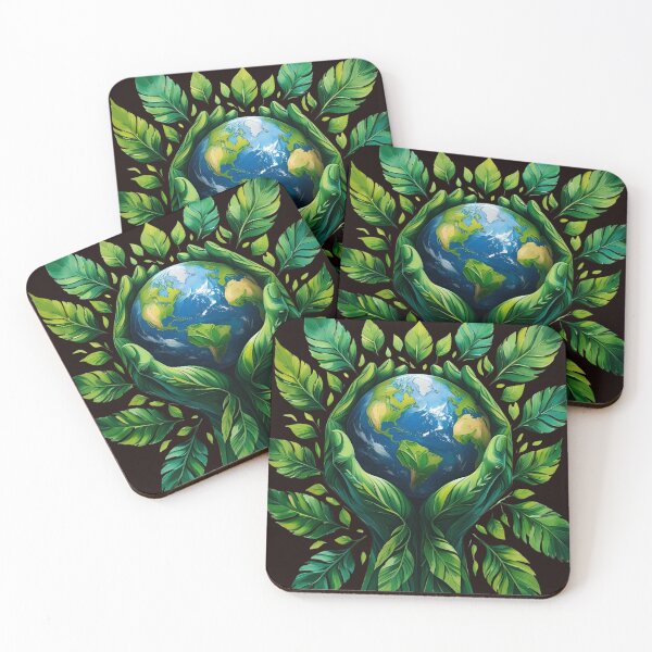 Item preview, Earth First, Always – Eco-Friendly Planet and Leaf Illustration designed and sold by modishwelt.