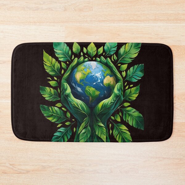 Item preview, Earth First, Always – Eco-Friendly Planet and Leaf Illustration designed and sold by modishwelt.