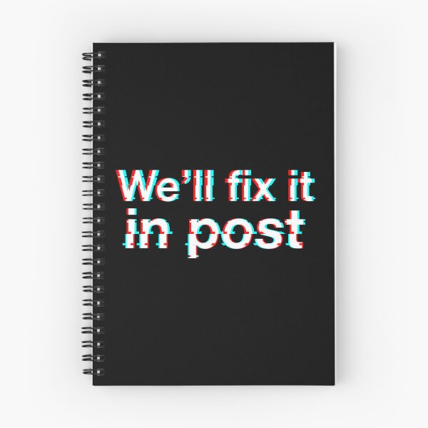 Item preview, We’ll Fix It in Post – Glitch Typography - White Text designed and sold by NiceHatHarry.