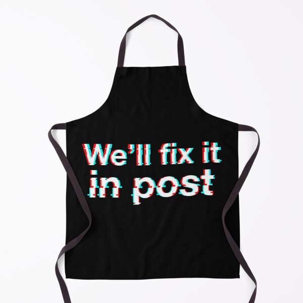 Item preview, We’ll Fix It in Post – Glitch Typography - White Text designed and sold by NiceHatHarry.