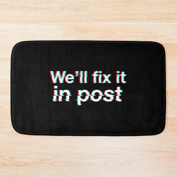 Item preview, We’ll Fix It in Post – Glitch Typography - White Text designed and sold by NiceHatHarry.