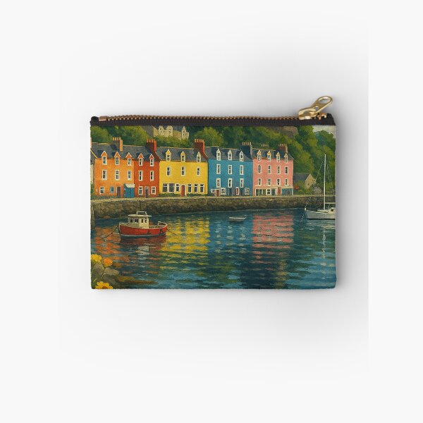 Item preview, Tobermory Waterfront with Flowers, Isle of Mull designed and sold by Aryabek.