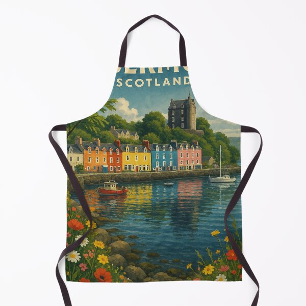 Item preview, Tobermory Waterfront with Flowers, Isle of Mull designed and sold by Aryabek.