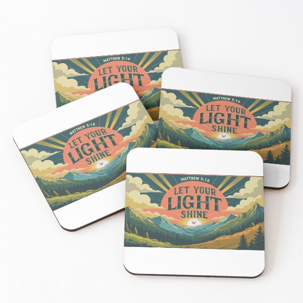 Item preview, Let Your Light Shine T-Shirt – Matthew 5:16 Christian Vintage Nature Design designed and sold by MerchVersum.