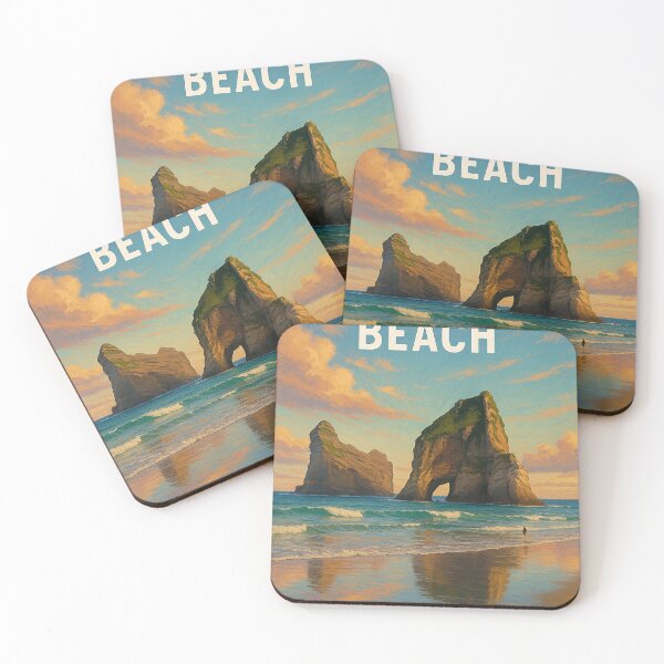 Item preview, Sunset Reflections at Wharariki Beach, New Zealand designed and sold by Aryabek.