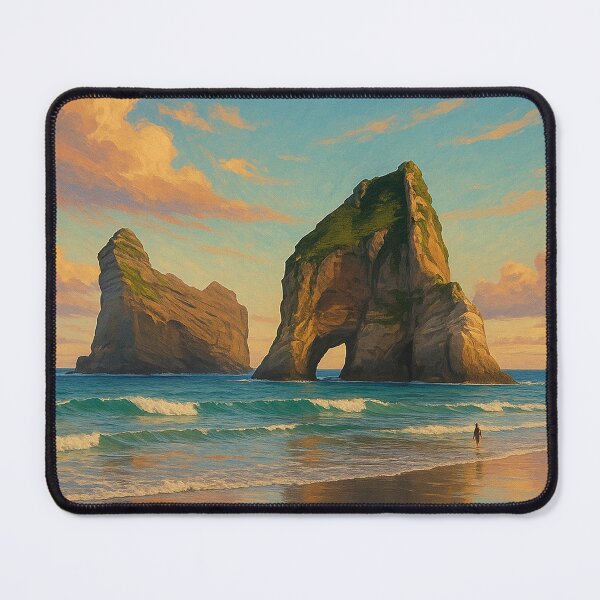 Item preview, Sunset Reflections at Wharariki Beach, New Zealand designed and sold by Aryabek.