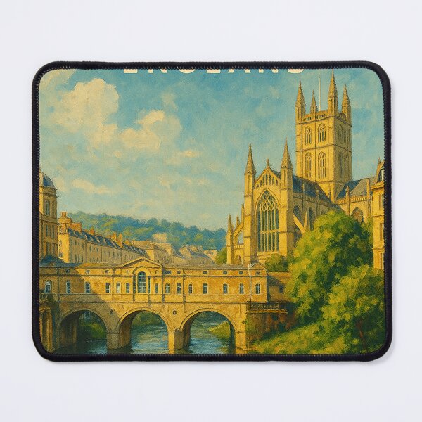 Item preview, Pulteney Bridge and Bath Abbey, Bath England designed and sold by Aryabek.