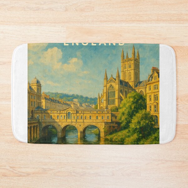 Item preview, Pulteney Bridge and Bath Abbey, Bath England designed and sold by Aryabek.
