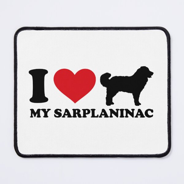 Item preview, I ❤️ My Šarplaninac – Side Silhouette Dog Lover Design designed and sold by EmeraldeaArt.