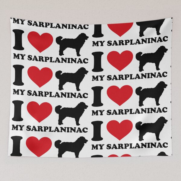 Item preview, I ❤️ My Šarplaninac – Side Silhouette Dog Lover Design designed and sold by EmeraldeaArt.