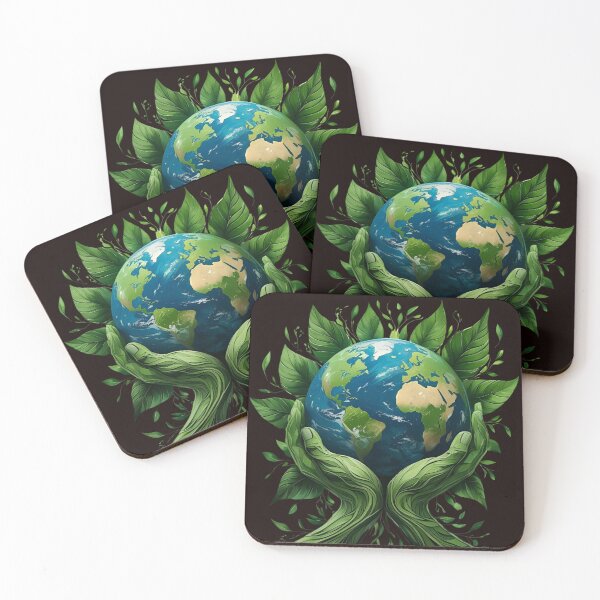 Item preview, Earth First, Always – Eco-Friendly Planet and Leaf Illustration version 2 designed and sold by modishwelt.