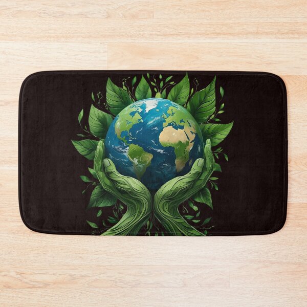 Item preview, Earth First, Always – Eco-Friendly Planet and Leaf Illustration version 2 designed and sold by modishwelt.